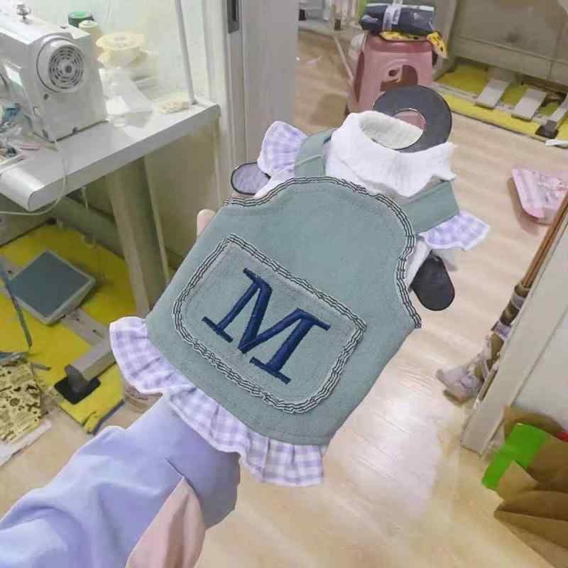 Other Medium-Sized Dog - ペット 服 春秋 薄手 ヨークシャーテリア シーズー フレンチブルドッグ 犬 猫 背心 紫 背带スカート 飛袖 デザイン ポリエステル 軽量 通気性 かわいい ファッション ユニセックス