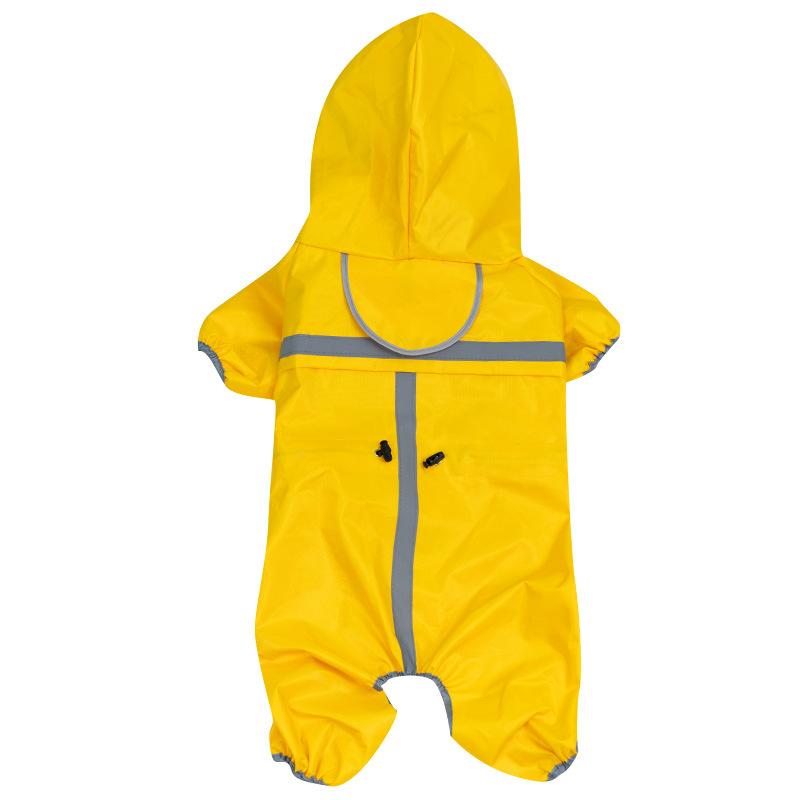 犬用 雨具 雨衣 斗篷 スタイル 反射 ストリップ 防風 防水 連帽 ペット 服 ユニセックス PU素材 黄色 赤色 Lサイズ XLサイズ 2XLサイズ 3XLサイズ 軽量 耐久性 通勤 散歩 普段使い