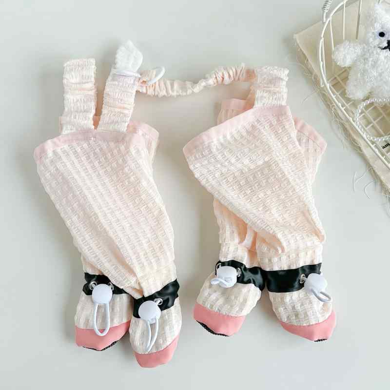 春夏 犬用 防塵 ズボン 散歩用 汚れ防止 虫除け 軽量 四脚 レッグカバー 足守り 小型犬 ペット服 布製 カジュアル スタイル 汎用 男女兼用 朝阳似火 カラーリング