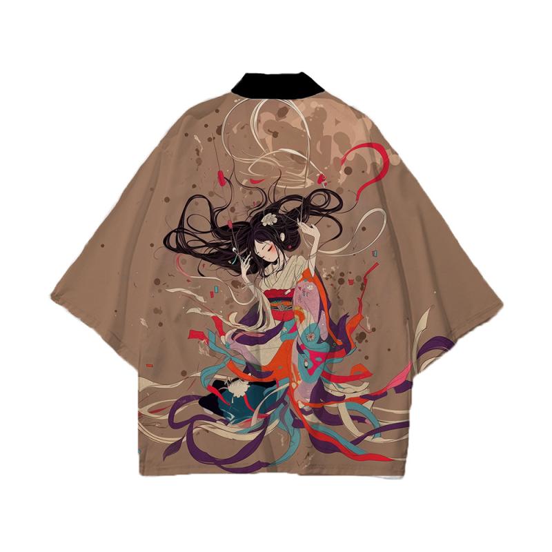Tシャツ メンズ 浮世絵 武士 鬼魂 プリント コットン風 涼しい メッシュ生地 ポリエステル 吸湿速乾 3Dデザイン 復古スタイル 夏用 コスプレ 役割演技 青少年向け ゆったりフィット 数码プリント 印花柄 黒 白 グレー ネイビー 赤 緑 紫 ピン