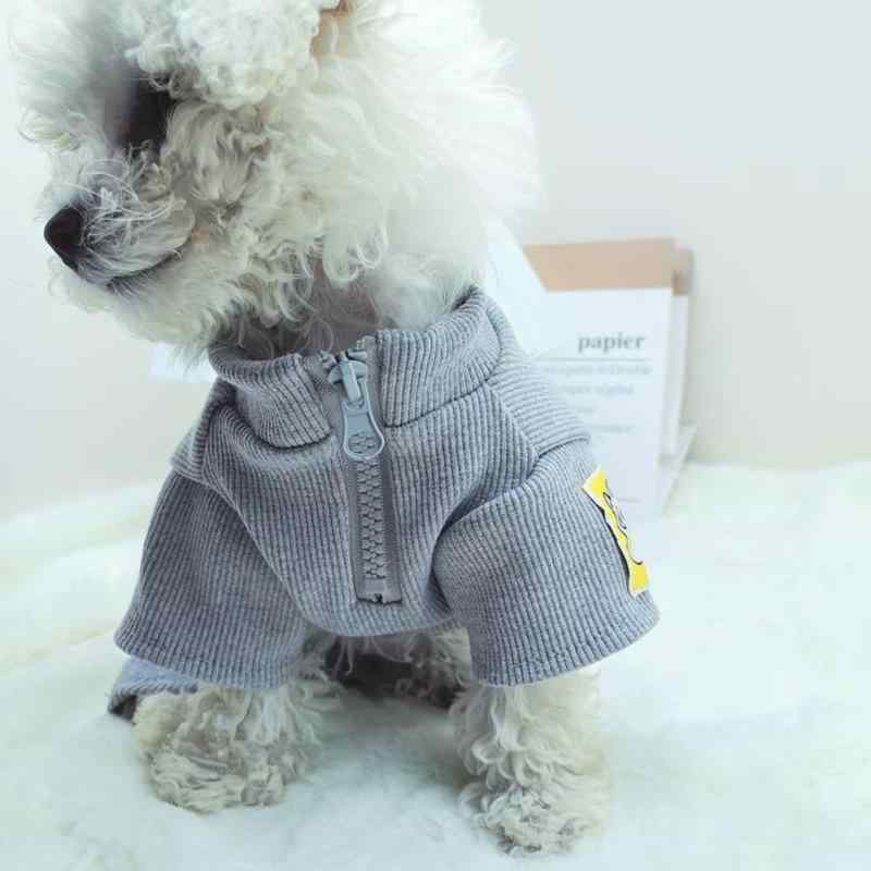 ペット 服 秋冬 ユニセックス 犬用 連体 四脚 打底 ズボン トップス スウェット ショーツ ジャンプスーツ コットン ポリエステル 素材 グレー グレー系 カジュアル 普段使い 軽量 伸縮性 室内 屋外 犬種対応 スヌーズル ビション テディ 柴犬