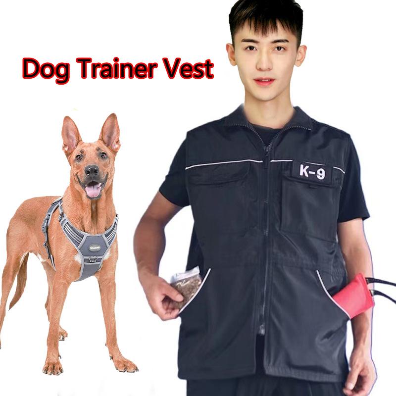 犬用 作業服 防水 防爪 ベスト 多ポケット 訓練用 装備 犬トレーナー 犬服 ナイロン素材 迷彩柄 国旗柄 ブラックレッド ブラックグリーン オレンジ 砂漠迷彩 ジャングル迷彩 ユニセックス 作業犬 ジャーマンシェパード マレノイーズ キャバドール 軽