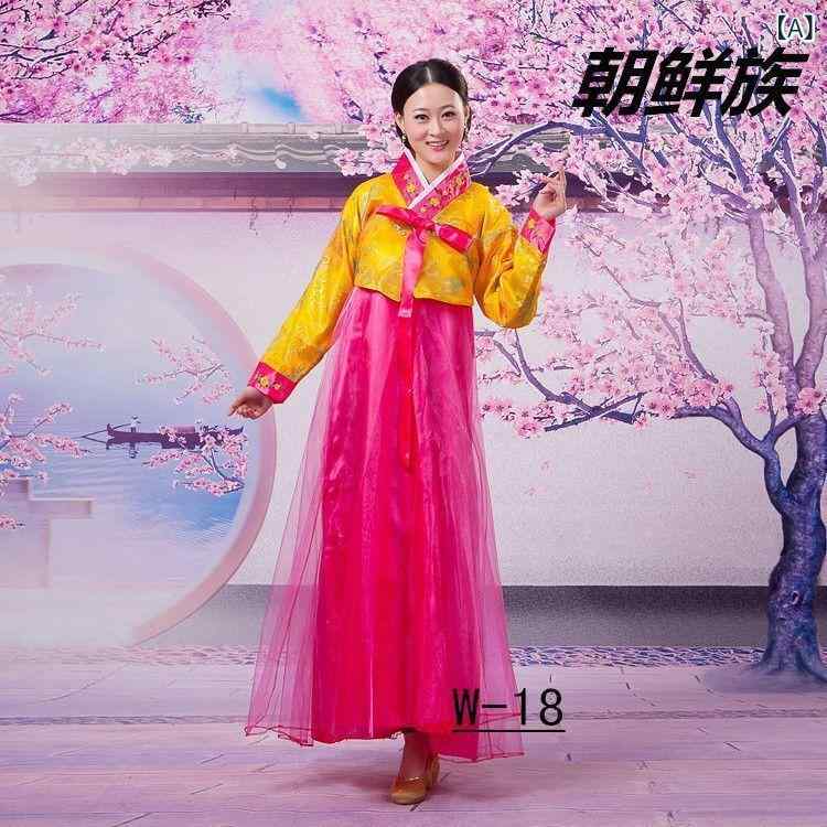 Full-Length Under-Kimono - 少数民族 衣装 民族衣装 伝統衣装 ダンス衣装 男女用 成人用 演出衣装 民族舞踊服 回族 東郷族 傣族 麻混紡 ポリエステル 春季 軽量 伸縮性 通気性 ステージ衣装 文化衣装 フェスティバル衣装