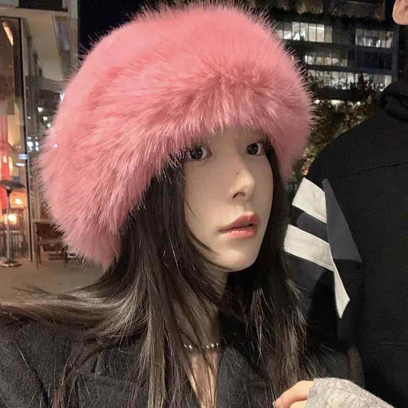 ・カテゴリ: 毛绒帽・スタイル: ファッションOL・主な素材: 毛绒・帽顶: 円頂・帽檐: 無檐・カラー展開: 紅玉粉,落雪白,玫粉色,葡萄紫,亮橘色・サイズ展開: 均码（54-59cm）・機能: 保暖,防風・処理: 扎染・流行元素: 自然