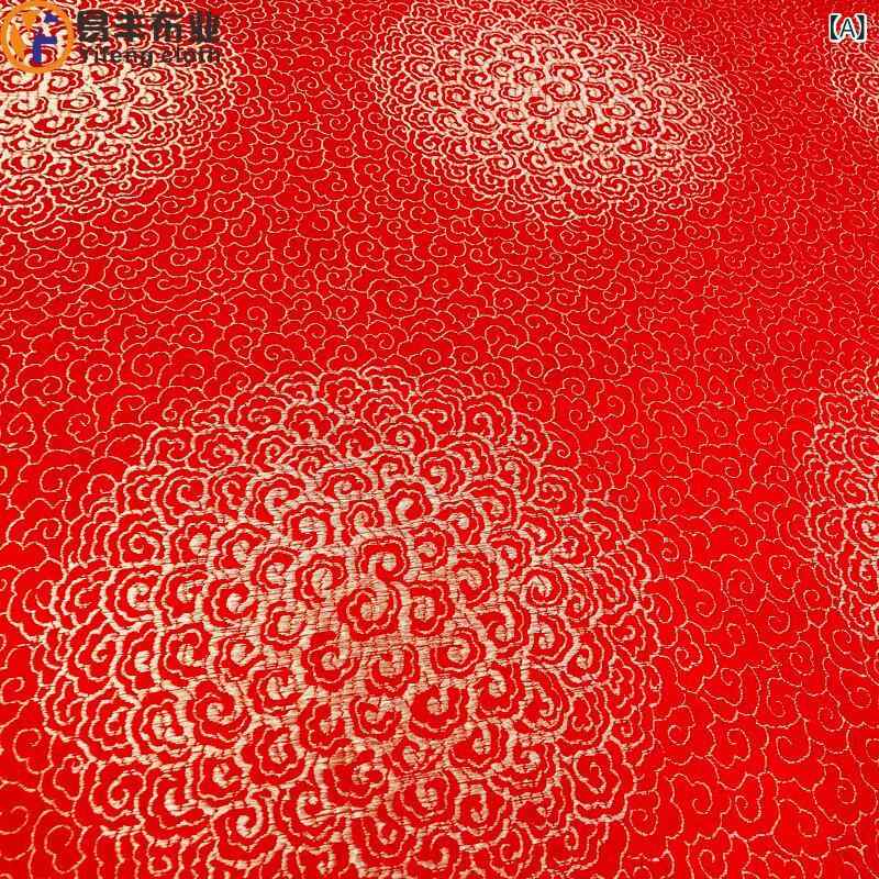 生地 秋冬 ポリエステルシルク 高密度 提花 蒙古柄 中国風 民族柄 赤金 グレー ブラウン 赤 紺 スカート バッグ カーテン ワンピース ファッション 裏地 舞台衣装 クッション 抱き枕 テーブルクロス 布地 装飾用 クラフト素材 織物 光沢 豪華