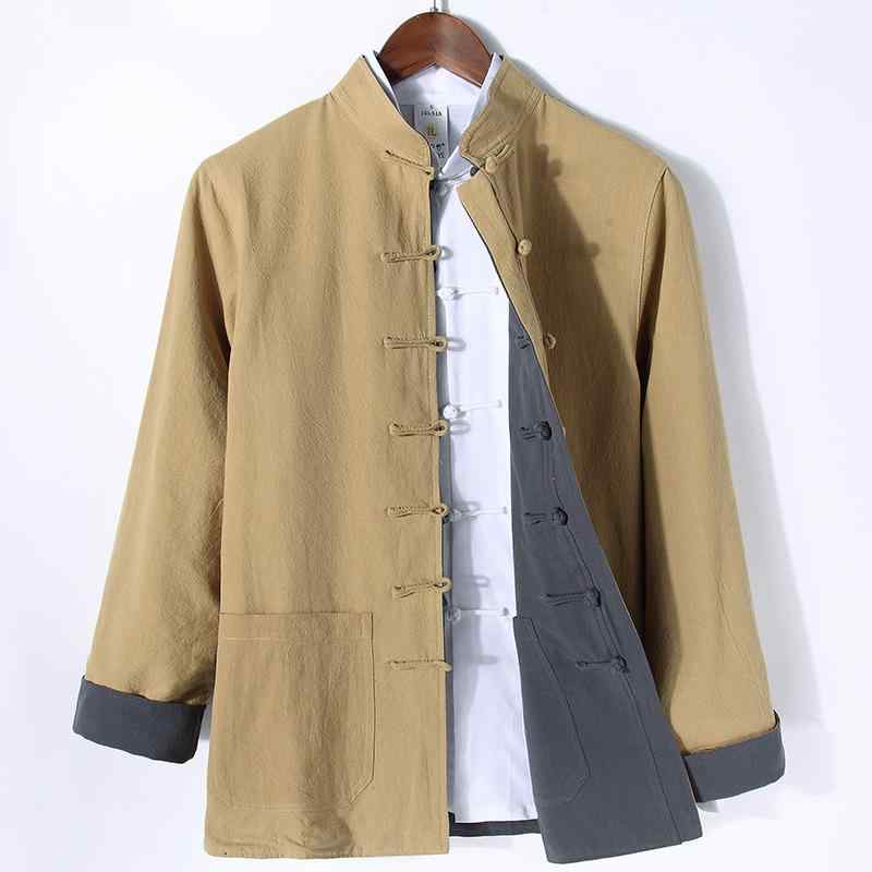 ・カテゴリ: 唐装・スタイル: 中国風・主な素材: 綿100%・袖丈: M,L,XL,XXL,XXXL・柄: 紐扣飾り・カラー展開: 灰+黄色,藍+米白色,黒+赤・適用シーン: 休間