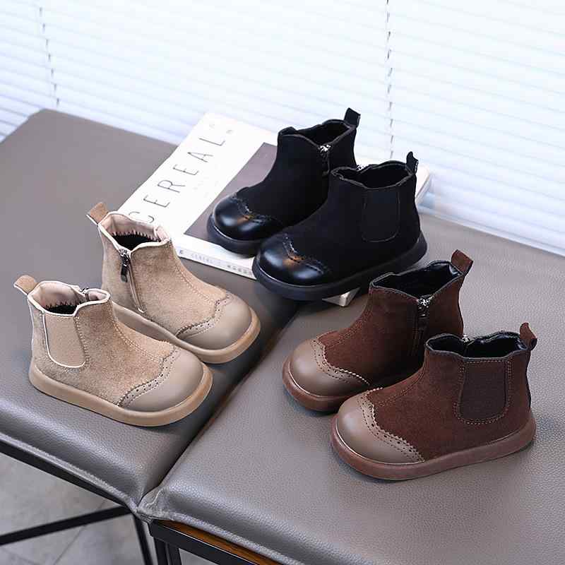 キッズ 靴 メンズ レディース 子供用 秋冬 短靴 アンクルブーツ 馬丁靴 ダービーシ...