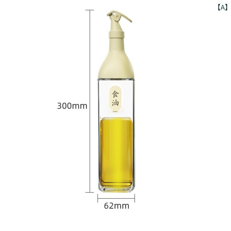 ・スタイル: 現代簡約・主な素材: ガラス・容量: 500ml・カラー展開: 米色、黒・機能: 自動開合・カテゴリ: 油壺