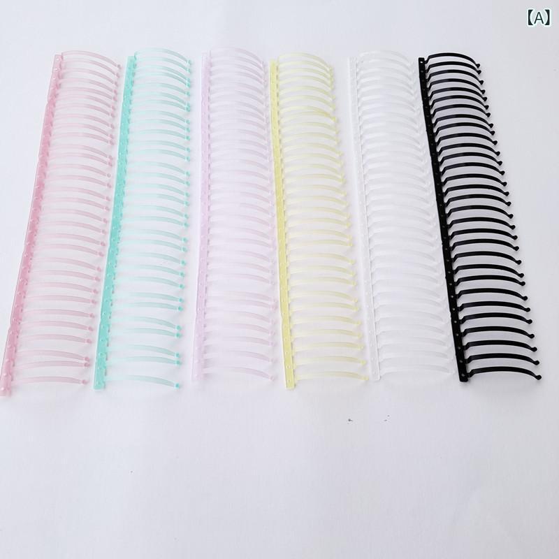 ノート バインダー 柔軟ワイヤー リング 装丁 ストリップ A4 A5 B5 サイズ 対応 プラスチック 透明 カラフル ミックスカラー 軽量 耐久性 交換可能 30穴 ルーズリーフ 整理 収納 デスク 用品 事務 ホーム オフィス 用途 多機能 コンパ