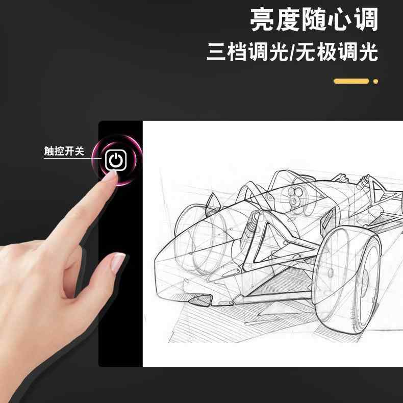 Notebooks, Paper Products - 子供用 発光 トレーシングボード 絵画 板 素描 練習 光板 描き写し ツール プラスチック製 黒色 A3 A4 A5 サイズ 調光機能 付き USB電源 卓上 子供 芸術 創作 補助 道具 軽量 コンパクト デザイン