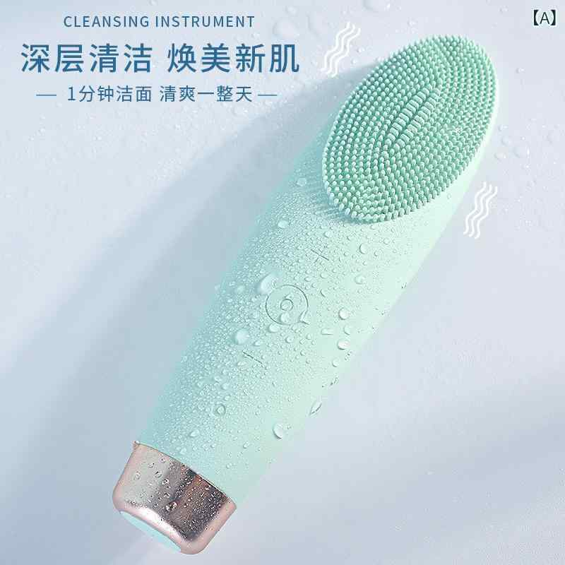 電動 クレンジング ブラシ 充電式 シリコン 深層 フェイス クリーナー 美容 ツール 自動 洗顔 導入 器 ソフト タッチ 肌 ケア デバイス 女性 用 日常 クリーン スキン ケア
