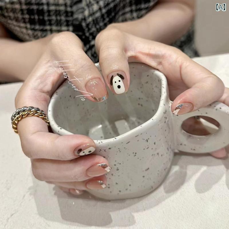 ネイルチップ 女性用 かわいい 手作り フルカバー ハーフカバー ファッション フレンチネイル ヌードカラー ホワイト ベージュ ピンク 復古 猫眼 甘め クール 軽量 伸縮性 仮指甲 貼り付け 簡単 日常使い 通勤用 アウトドア 室内 星空 星柄 ハバ