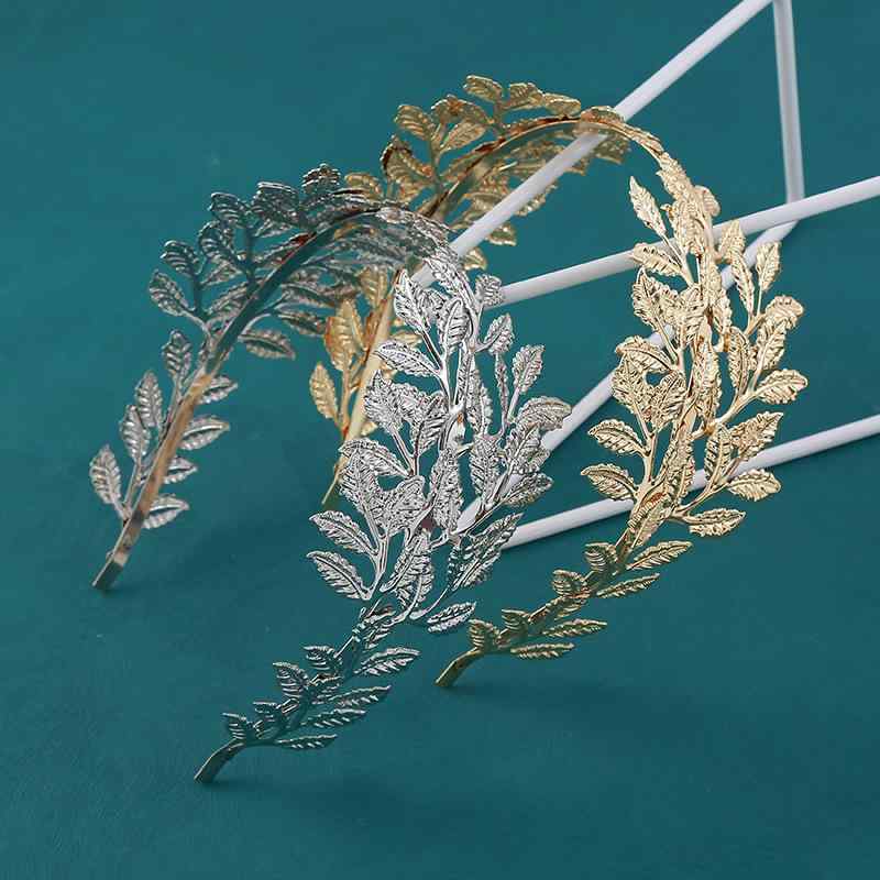・カテゴリ: 頭飾・スタイル: 清新甜美・主な素材: 金属・カラー展開: 金色、白K・流行要素: 葉、植物花卉・対象: 女性