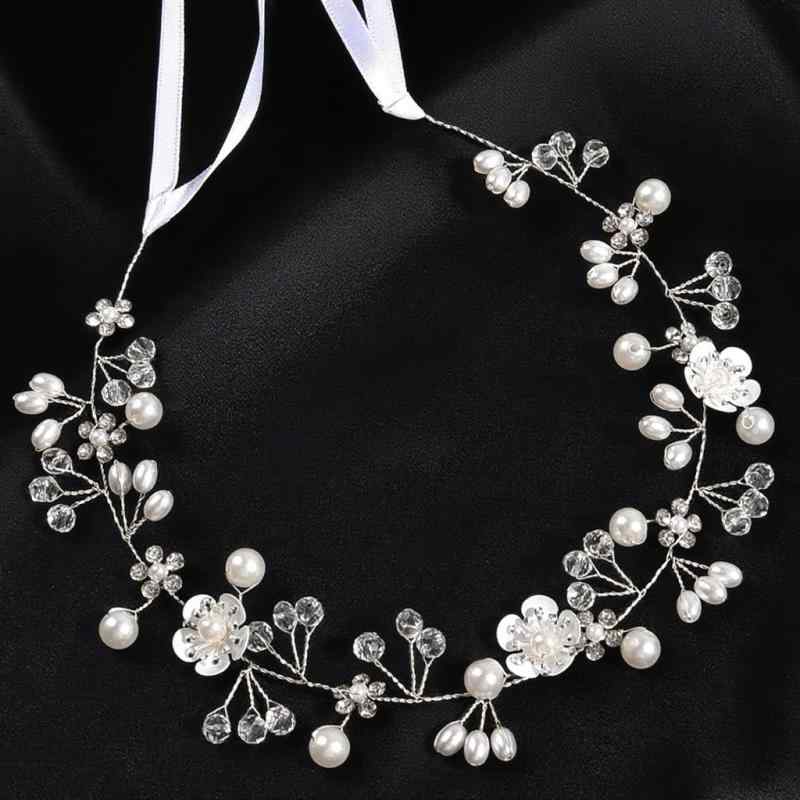 乐天商城 - ヘッドドレス ウェディング 花柄 ビーズ 加工 ヘッドバンド クリスタル 真珠 アクセサリー 銀色 金色 ローズゴールド 葉っぱ デザイン 手作り 女性用 女の子用 結婚式 ギフト 春季 人気 スタイル 独立包装 加工 カスタム 対応