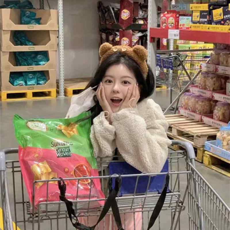 乐天商城 - ヘアアクセサリー 女性用 かわいい クマ耳 ヘアバンド 毛绒素材 接触冷感 ファンタジー 公園風 キャラクター プリント 洗顔対応 ヘアバンド アクセサリー ファッション 通勤 普段使い 軽量 伸縮性 ブラック ピンク系 アイボリー 秋冬