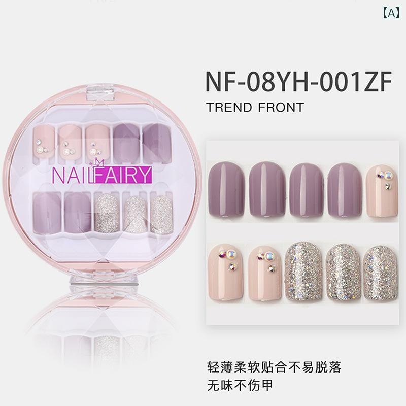 ネイル ステッカー 防水 30枚 セット 取り外し可能 着用式 偽ネイル 女性用 短め 中長 チェック柄 プラッド 柄 チップ 仕上げ 耐水性 貼り付け 簡単 ツール付属 日常使い かわいい デザイン カラーバリエーション