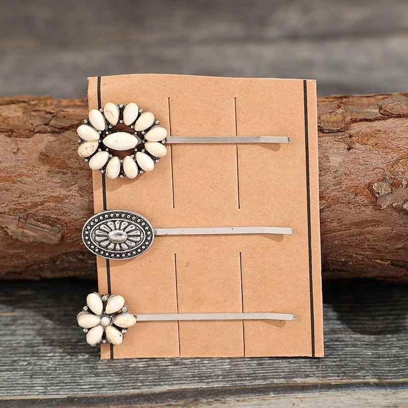 ヘアアクセサリー 女性用 ヘアクリップ 復古 グリーン