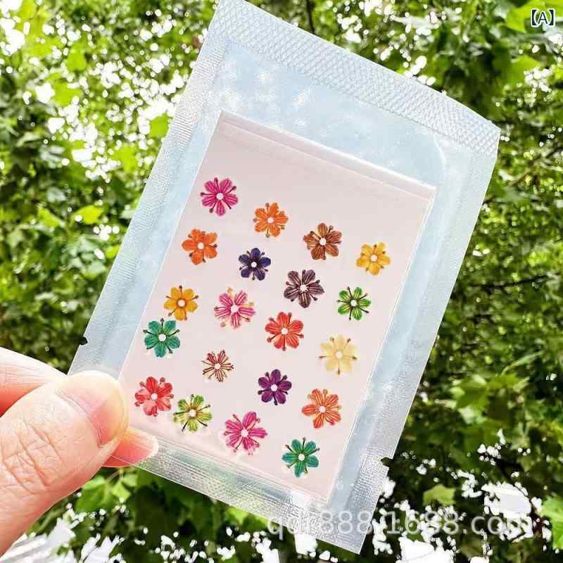 Other - ネイル ステッカー ドライフラワー プリザーブドフラワー 5弁花 赤 ピンク かわいい 甘い シンプル ナチュラル 薄型 無痕 花柄 セルフネイル デコレーション アクセサリー セット