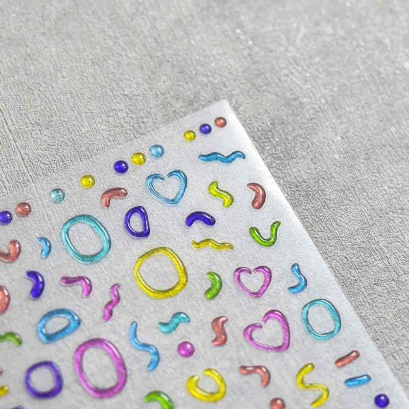 ネイルステッカー 指甲貼り 果凍 デイジー シンプル かわいい カードーン柄 ユニセックス ジェルネイル風 セルフネイル 簡単貼り付け 耐久性 ネイルアート キット アクセサリー