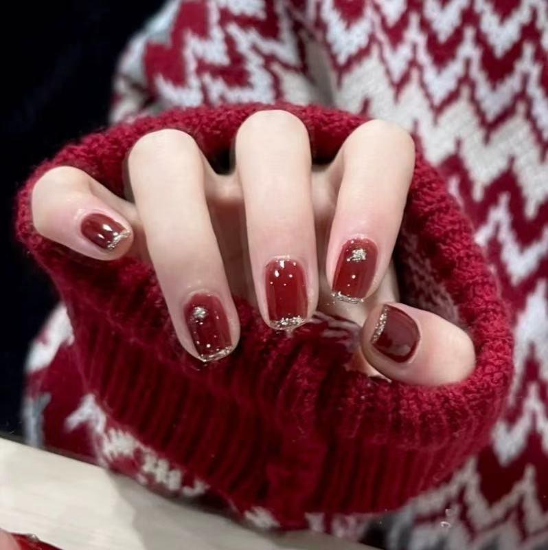 ネイルシール 女性用 赤色 ローズ柄 クリスマス 結婚式 秋冬 かわいい 甘め フレンチ 輝き シンプル 軽量 短め 十字架 花柄 ハート 星柄 ピンク系 イチゴ柄 桃柄 キャンディ柄 復古 清楚 フラワー ラブリー ロマンティック 指先アクセサリー ハ
