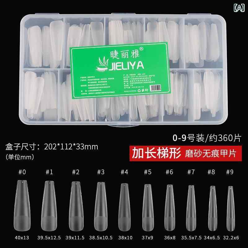 ネイルチップ 長型 水滴形 プラスチック 超薄型 無痕 免打磨 磨砂加工 透明素材 360枚セット 指先延長 自然形状 フラットアーチ 日常使い セルフネイル 伸縮性 軽量 ピンク系 アイボリー クリアカラー