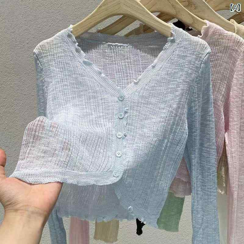 竹の 節 麻の ニットの 日焼け 止めの カーディガンの 薄い タイプの 女性の 夏の ガーターの ショールの フランスの 外は ブラウスの 小さい カンカンの 肩の コートを 掛けます。