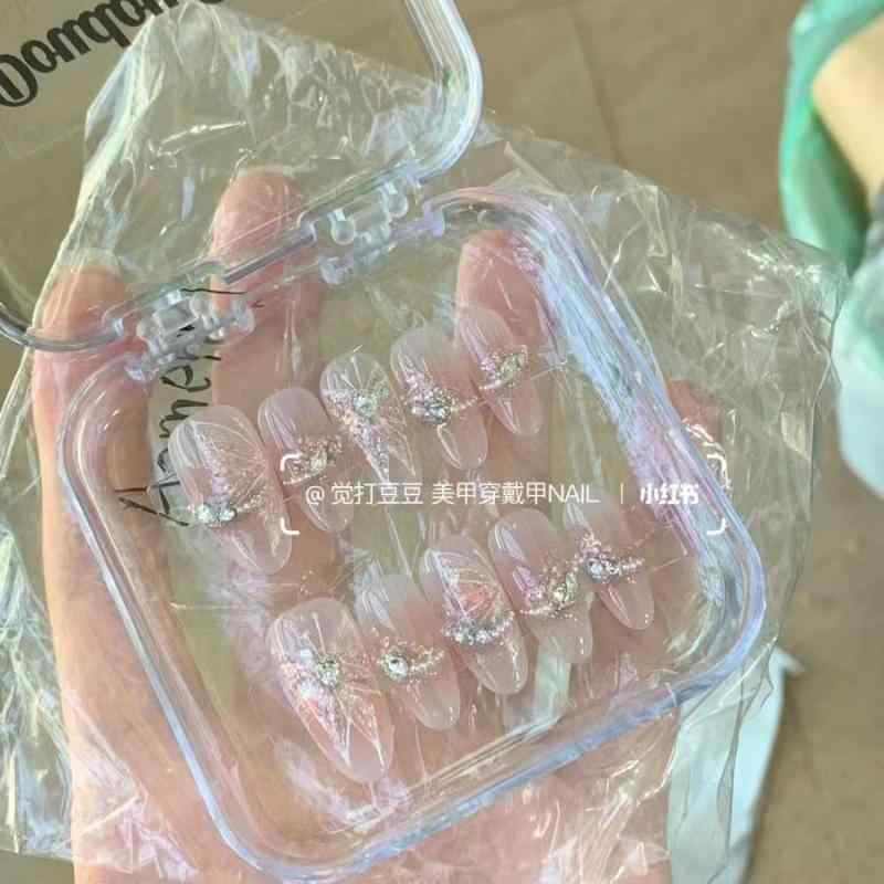 ネイルシール 女性用 中楕円形 超薄型 透明 星空柄 無痕 簡約 300枚 セット S M XS L サイズ 対応 セルフネイル 貼るだけ 簡単 かわいい デザイン ネイルアート チップ 拡張 フルカバー 軽量 柔軟 耐久性