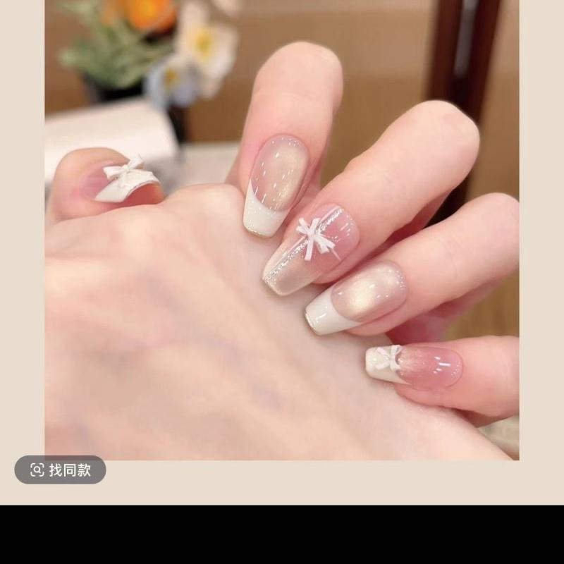 ネイルチップ レディース 春夏 蝶結び キャットアイ フレンチスタイル 気質 ピュアデザイン ガーリー ホワイト かわいい 指先美人 純色 復古 スイート 中国風 スパイシー フラッシュ クリア フレッシュ シンプル アメリカン クール ラグジュアリー