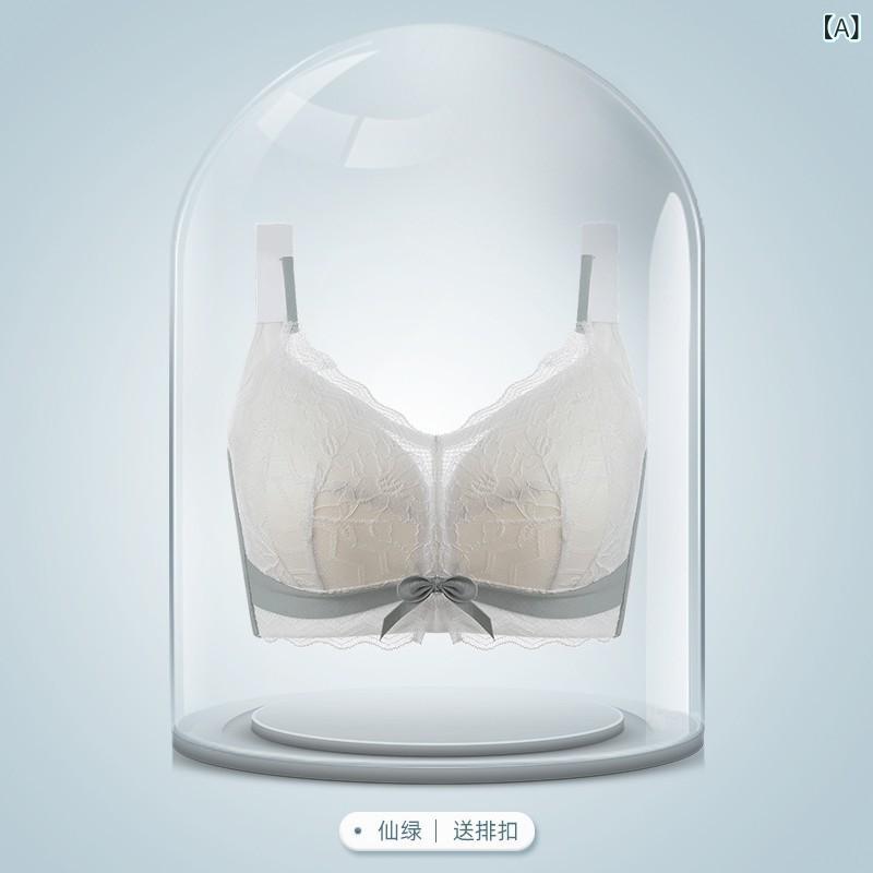 レディース 無痕 大きめバスト スリムブラジャー 女性用 乳膠 薄手 大型 ワイヤレス フルカップ 防下垂 文胸 調整型 快適 側面収集 副乳収集 コットン ナイロン 透気 吸汗 上托 美背 防走光 固定肩帯 後ろ4段フック 全サイズ対応 四季通用 碧緑(4.0)