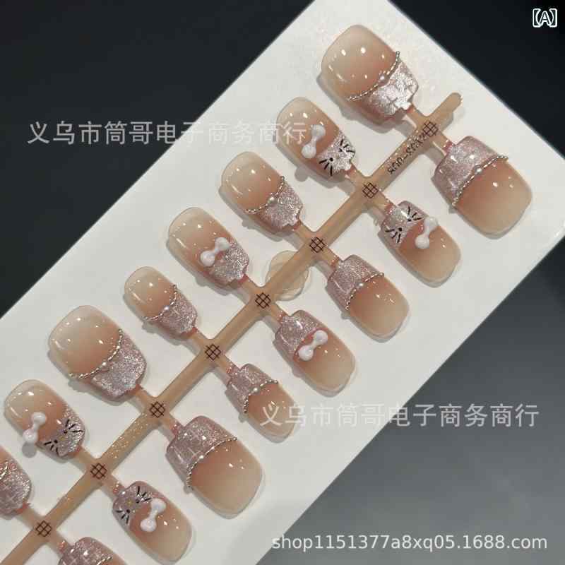 ネイルチップ 豹柄 ヒョウ柄 立体 鎏金 猫眼 超薄 無痕 接触冷感 着脱式 キット 30枚 セット かわいい デザイン 透明 アイボリー ピンク系 普段使い 軽量 伸縮性 女性用