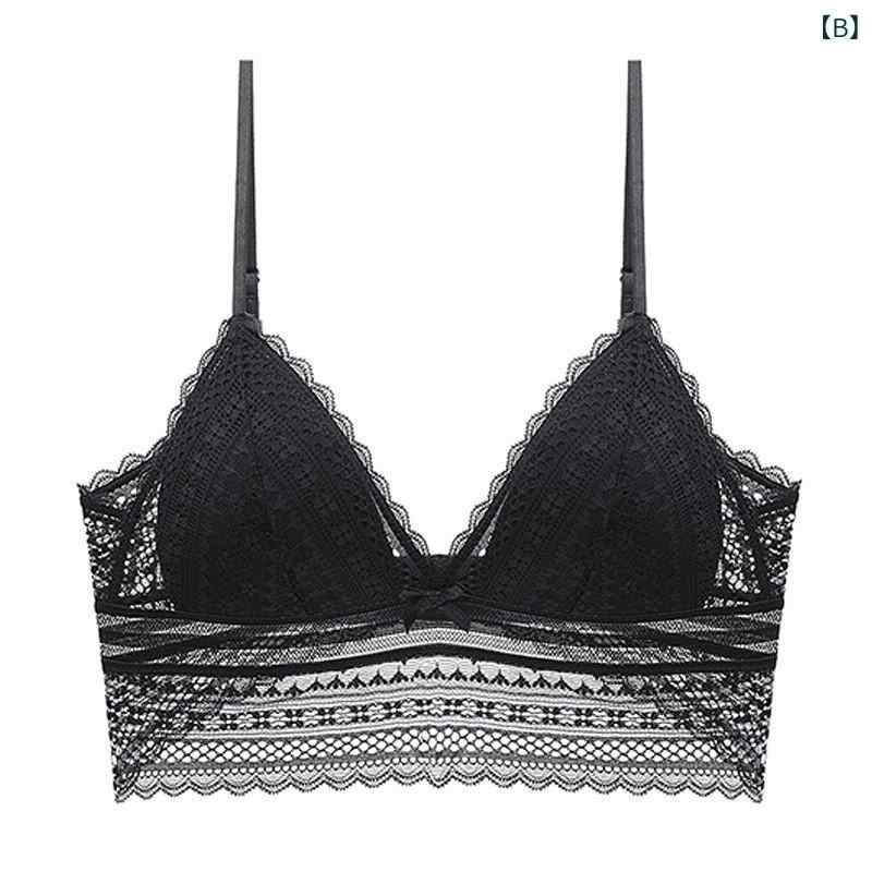 レディース ブラジャー セット セクシー レース 薄型 三角カップ 無ワイヤー U型 深V バストケア 美背 透気 快適 ニット 90% スパンデックス 10% 固定ストラップ 後ろホック 3/4カップ 薄模カップ 大露背 レースエッジ ベージュ ブラッ 3