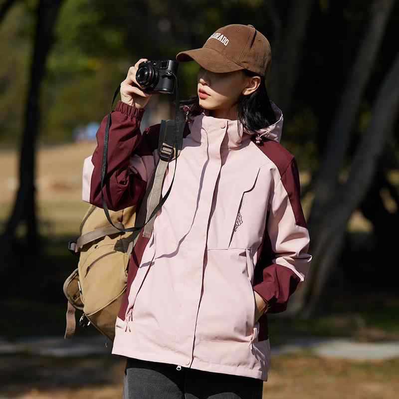 登山ジャケット 男女兼用 3in1 着脱式 冬用 ツーピースセット 防水 防風 保暖 透気 フリース内胆 コットン風 ポリエステル素材 クライミング キャンプ ハイキング トレッキング 旅行 郊外散策 深藍 茶色 ベージュ ダークグレー ブラック ホワイ shadowtail-11093059 シャドーテール パッケージ画像