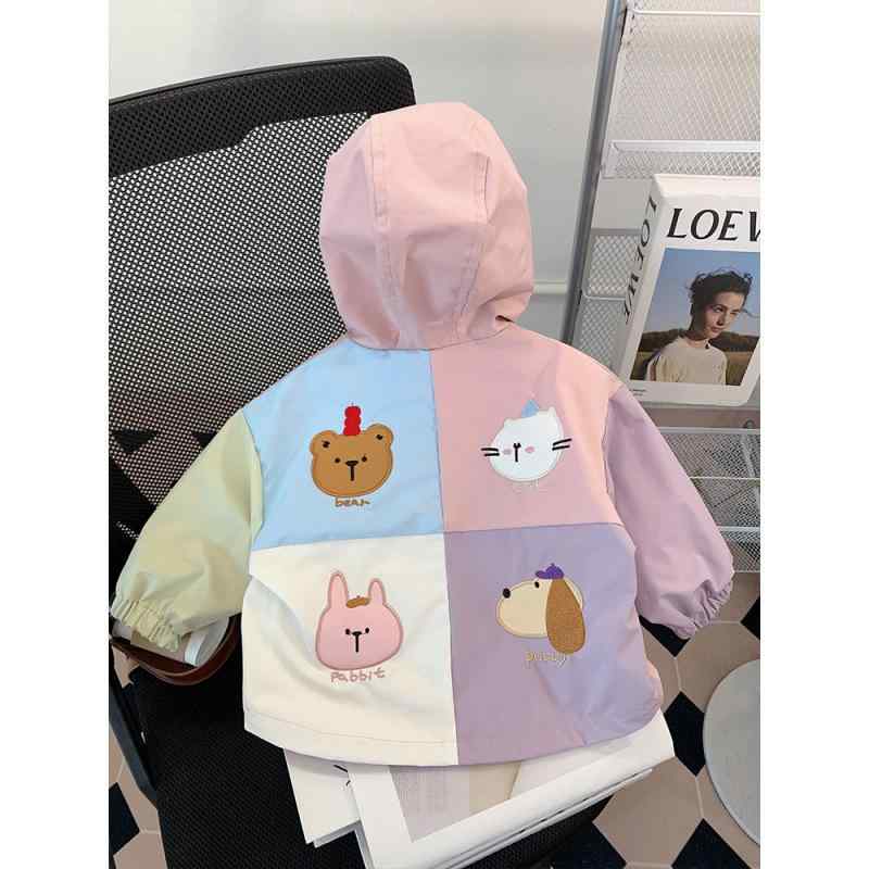 Blousons, Jumpers - キッズ 女の子 秋冬 連帽 パーカー フリース フード付き トップス かわいい ピンク ポリエステル 軽量 伸縮性 吸湿速乾 秋服 子供服 女児 アウトドア 普段使い ミッドレングス