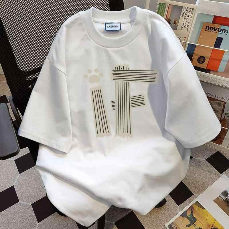 Rakuten - メンズ Tシャツ 短袖 丸首 ゆったり デザイン 夏服 綿 素材 透気性 吸湿速乾 黒 白 日常着 青少年 男性用 トップス インナー カットソー ユニセックス ラフスタイル グラフィックプリント 薄手 5分袖 コットン フィット スポーツ カジュアル