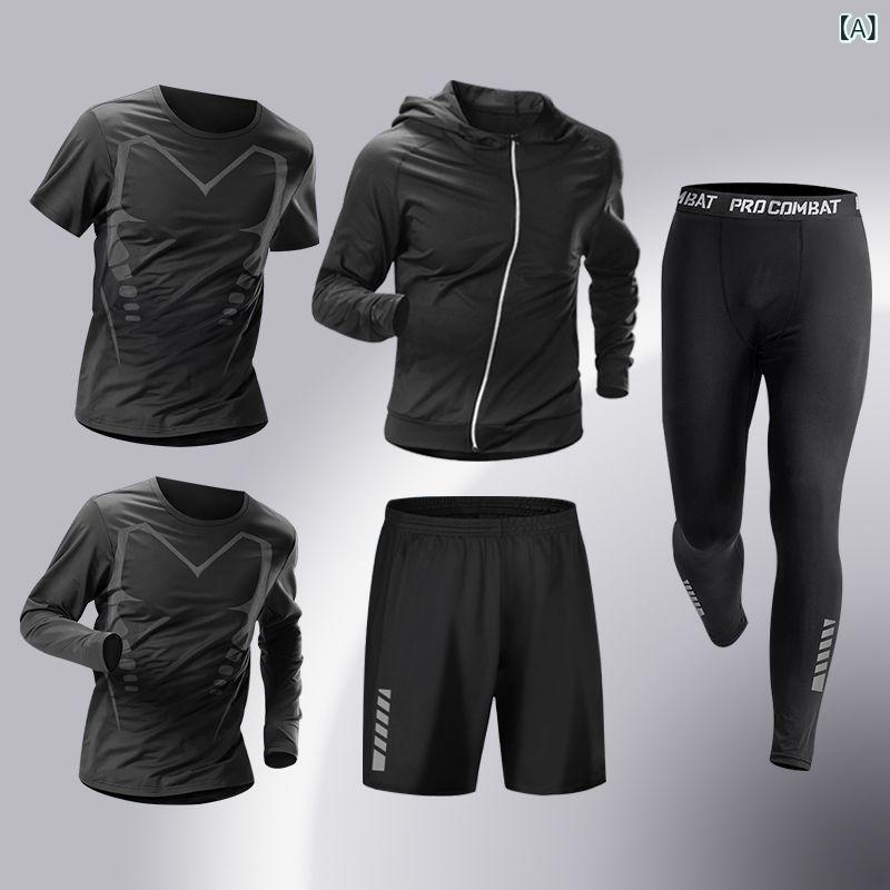 フィットネスウェア 男性 スポーツ スーツ 速 乾 タイツ 高 弾力 ランニングトレーニングバスケットボール 服 朝 走 春秋 騎乗 服カテゴリー: 商品在庫はありますか: はい在庫の種類: 注文全体パターン: ソリッドカラーブランド: FANDX季節に合わせて: Summer,spring,秋対象年齢層: 大人の対象性別: 男性をするかどうか: いいえスタイル: スポーツ,カジュアル袖丈: 長袖襟のタイプ: ラウンドネックフードをかぶるかどうか: フード付き取り外し可能ですか？: 取り外し可能ライナーの有無: ライナーなし薄い厚い: 薄い襟にファーが付いているかどうか: 毛のない首輪ORIGIN: 東莞生地名: ポリエステル生地の構成: ポリエステル繊維（ポリエステル）生地の成分含有量: 90裏地名: ミルクシュレッド裏地の組成: スパンデックス裏地の成分含有量: 10商品番号: C-01該当するシナリオ: ランニングスポーツ適用可能なプロパティ: ランニングスポーツ色: SF 5点セット【レーザー】,ファントムブラック5本セット【レーザー】,エリート5点セット【レーザー】,シルクグリーン5点セット【レーザー】,SF半袖4点セット【レーザー】,マジックブラック半袖4点セット【レーザー】,エリート半袖4点セット【レーザー】,シルクグリーン半袖4点セット【レーザー】,SF半袖3点セット【レーザー】,マジックブラック半袖3点セット【レーザー】,エリート半袖3点セット【レーザー】,シルクグリーン半袖3点セット【レーザー】,SF長袖3点セット【レーザー】,マジックブラック長袖3点セット【レーザー】,エリート長袖スリーピーススーツ【レーザー】,シルクグリーン長袖3点セット【レーザー】,SF半袖スーツ【レーザーショーツ】,マジックブラック半袖スーツ【レーザーショーツ】,エリート半袖スーツ【レーザーショーツ】,シルクグリーン半袖スーツ【レーザーショーツ】サイズ: M【＜ne1＞】,L【＜ne1＞】,エクセレント【60kg-70kg】,2XL【70kg-80kg】,3XL【80kg-90kg】 3XL【80kg-90kg】,4XL【90kg-102.5kg】特許の種類: なし認証: なし品質検査報告書番号: なし製品カテゴリー: スーツ