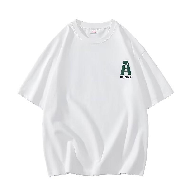 Rakuten - メンズ Tシャツ 短袖 半袖 トップス 純棉 綿素材 96% 以上 丸首 ラウンドネック ゆったり ルーズフィット 落肩 袖 デザイン プリント 印花 字母 柄 無地 無帽 普通 厚さ 夏 夏季 春夏 シーズン カジュアル 休閑 スタイル 青年 20代