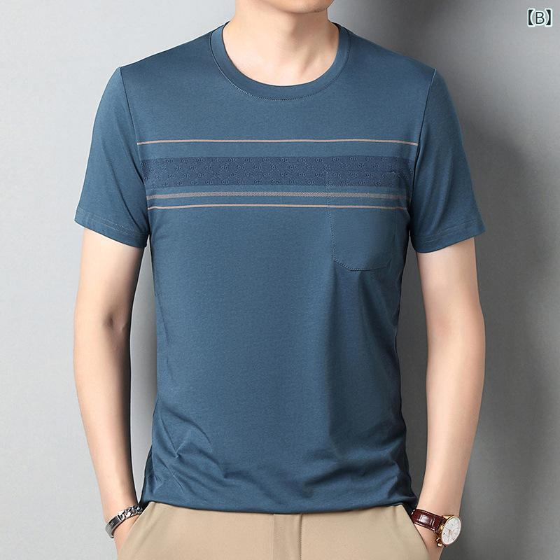 Tシャツ メンズ 父の日 ギフト 綿 ラウンドネック 半袖 ポケット付き スポーツ カジュアル 通気性 肌に優しい 部屋着 普段使い shadowtail-11184190 シャドーテール サンプル画像3