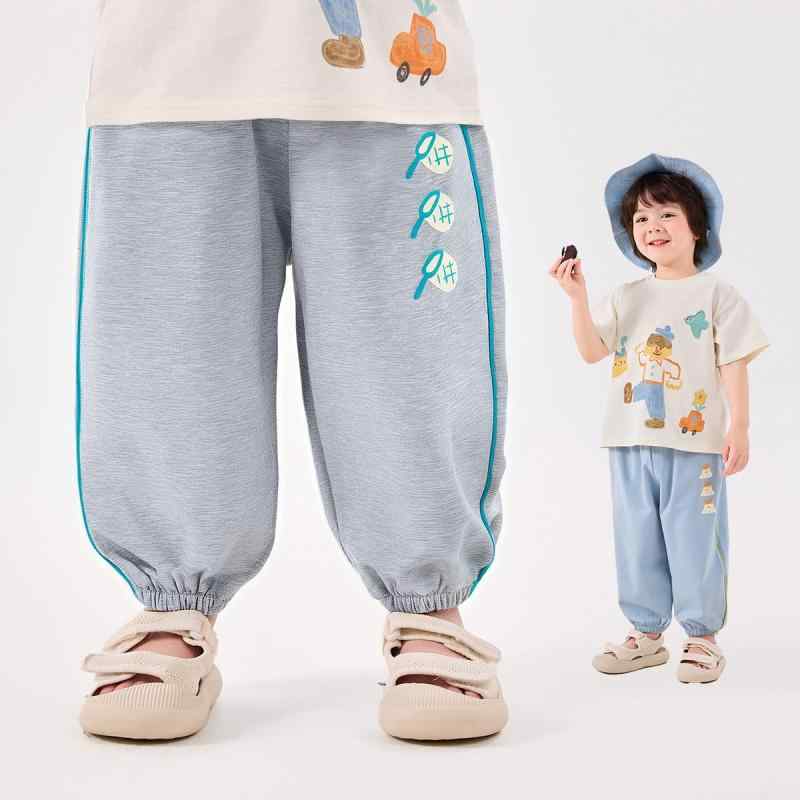 ロングパンツ キッズ 男の子 女の子 防蚊パンツ ズボン 子供服 虫除け 接触冷感 柔らかい 伸縮性 通気性 春夏