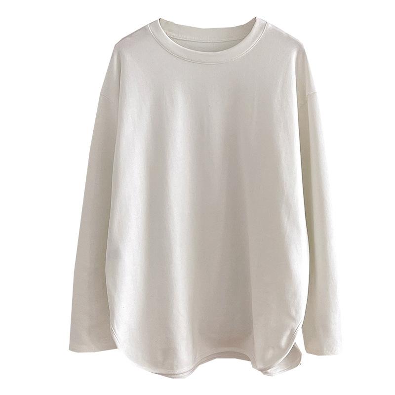 Tシャツ レディース 長袖 白 無地 裏起毛 ゆるめ ゆったり ビッグシルエット 丈長め 体型カバー 裾スリット 重ね着風 トップス 秋冬・カテゴリ: Tシャツ・素材: 綿95%以上、スパンデックス30%以下・スタイル: 通勤風・柄: 無地・デザイン: プルオーバー・袖丈: 長袖・加工: 起毛・フィット感: レギュラーフィット・着丈: 中長丈(65cm-80cm)・ネックライン: クルーネック・袖の形状: 長袖・カラー展開: ブラック、ホワイト、ライトグレー・サイズ展開: フリーサイズ