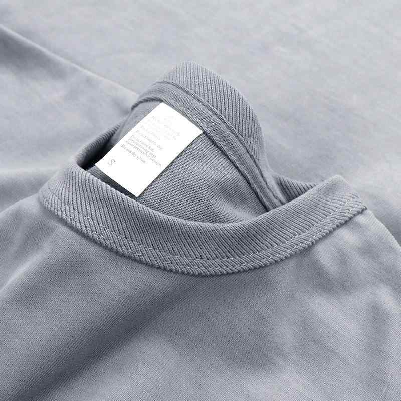 Tシャツ メンズ レディース 半袖 無地 厚手 コットン 磨き起毛 ヘビーウェイト モランディカラー 霧霾藍 ブルーグレー カジュアル オーバーサイズ