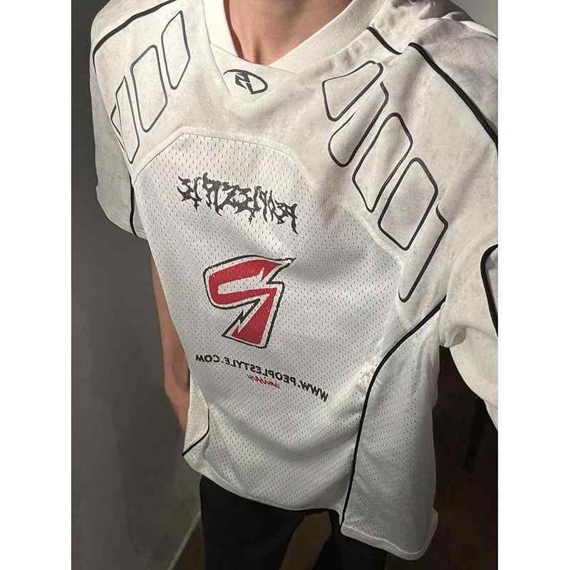 Tシャツ メンズ 半袖 ユニフォーム風 レトロ バイクウェア 吸湿速干 メッシュ 通気性 アメカジ 普段使い・カテゴリ: Tシャツ・性別: メンズ・ネックライン: クルーネック・袖丈: 半袖・シルエット: ゆったり・厚さ: 薄手・カラー: ホワイト、ブラック・サイズ: M、L、XL、XXL・対象年齢: 青少年、大人