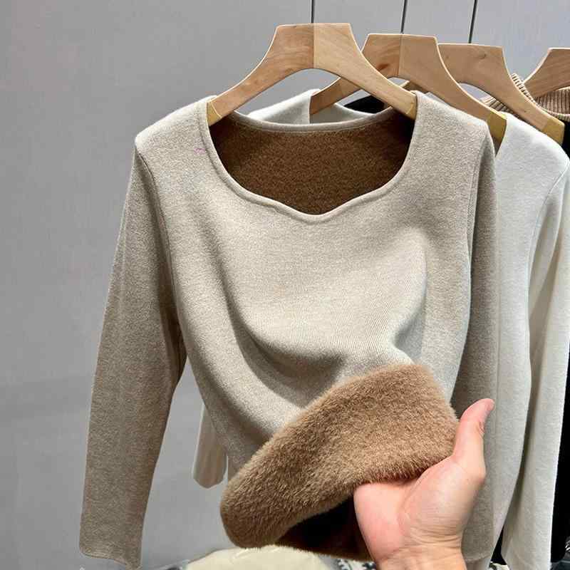 ニット レディース Vネック 厚手 裏起毛 保暖 長袖 セーター トップス 無地 暖かい 秋冬 防寒 カジュアル・カテゴリ: 毛衣・柄: 無地・厚さ: 厚手・スタイル: 通勤風・袖丈: 長袖・襟: Vネック・フィット感: スリム・カラー展開: 花駝色,ホワイト,ブラック・サイズ展開: S,M,L,XL・主素材配合率: 95%以上・着丈: 約50cm-65cm