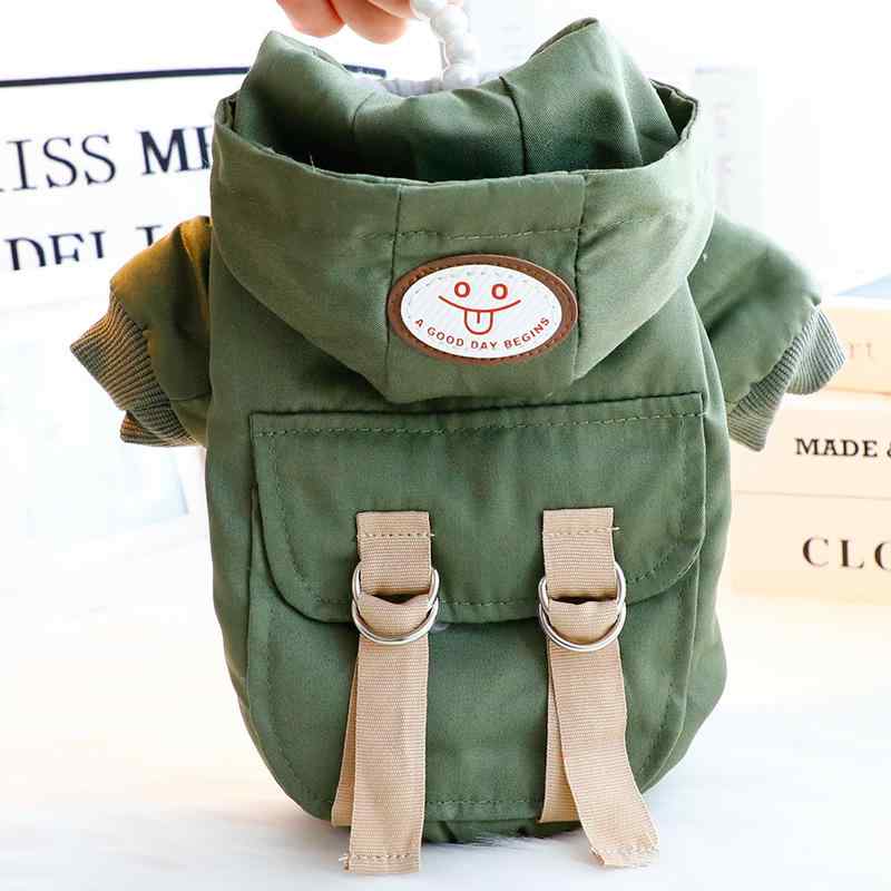 ペット服 秋冬 小型犬 女の子 男の子 暖かい コットン 中綿 コート 2本足 牽引紐穴付き クール おしゃれ かわいい 防寒 厚手 猫用・カテゴリ: ペットウェア・スタイル: 英倫・素材: 綿・製品タイプ: 中綿ジャケット・対象性別: ユニセックス・カラー展開: グリーン、ダークブラウン・サイズ展開: S、M、L、XL、XXL