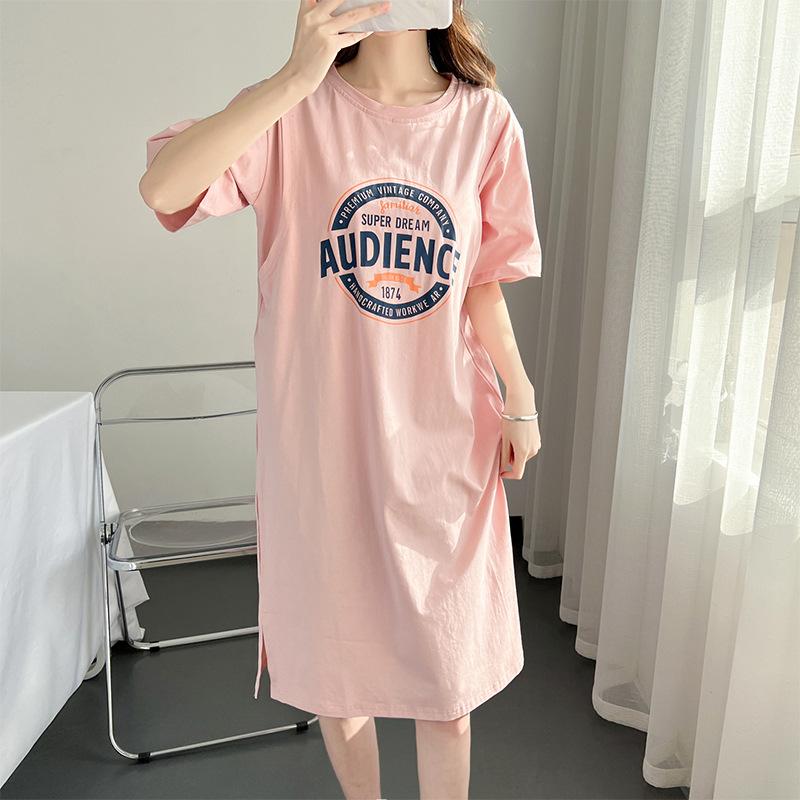 授乳服 レディース ワンピース 半袖 綿100% 膝丈 産前産後 マタニティウェア 部屋着 ルームウェア 普段着 夏用 ゆったり リラックス お出かけ着 授乳口付き 妊婦服 おしゃれ カジュアル ママコーデ 夏物