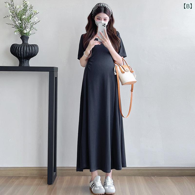 マタニティワンピース レディース 春夏 韓国風 お腹カバー 産前 産後 授乳服 サイ...