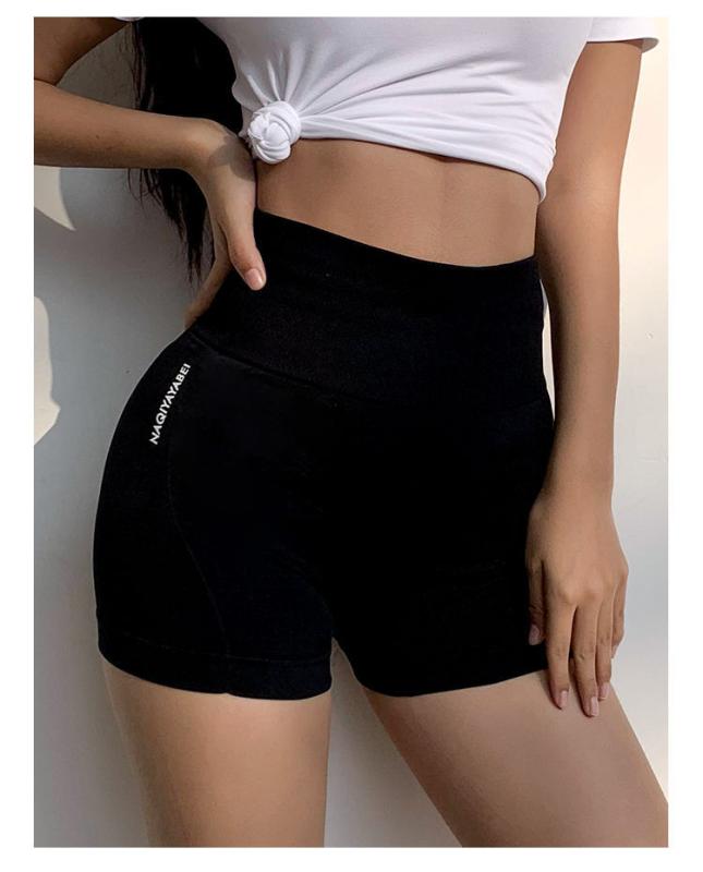 ショートパンツ レディース スポーツウェア フィットネスウェア ハーフパンツ 短パン ハイウエスト 着圧 美尻 伸縮性 トレーニングウェア ジム ヨガ オールシーズン ブラック