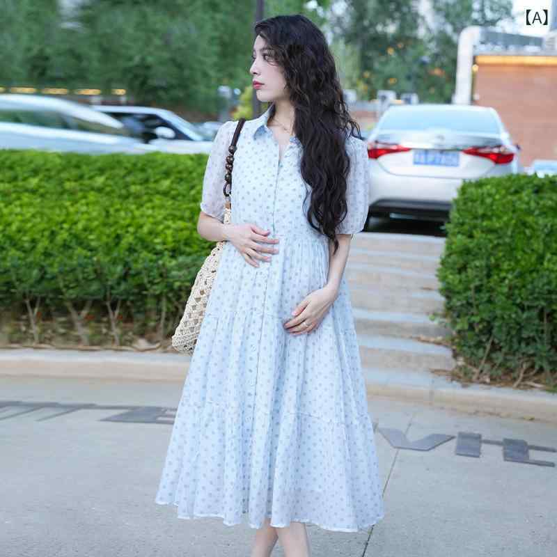 ワンピース レディース マタニティ 妊婦服 膝丈 Aライン ゆったり 体型カバー 大き...