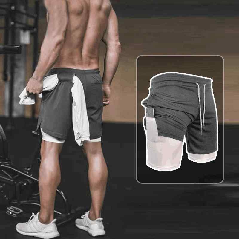ショートパンツ メンズ レディース スポーツウェア ハーフパンツ 短パン 短いパンツ 2層構造 吸湿速乾 通気性 ポケット付き フィットネス トレーニング ランニング バスケットボール 普段使い アウトドア 春夏