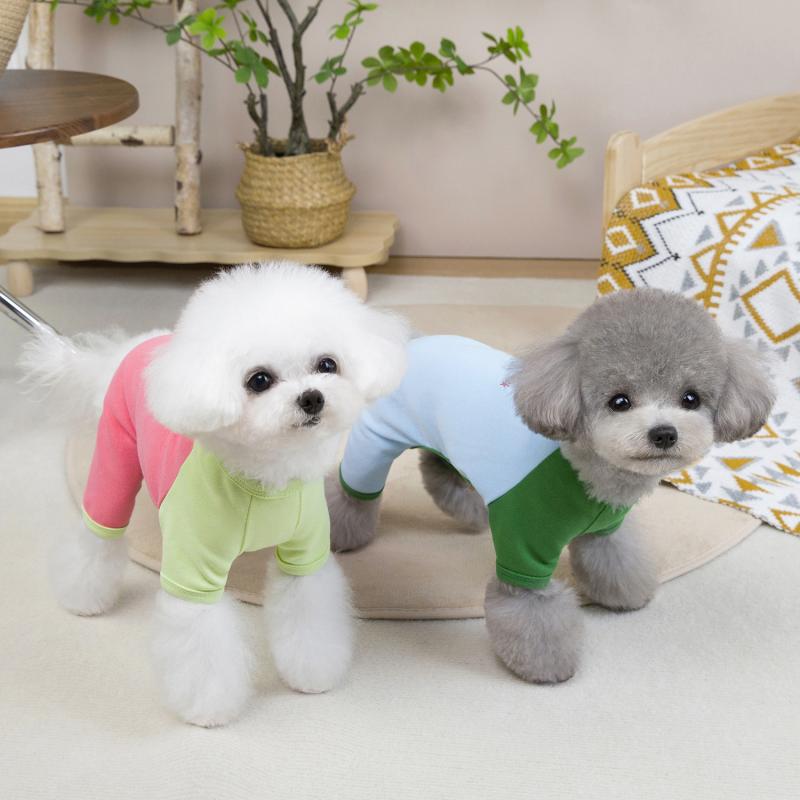 ペット 服 ペットウェア 女の子 男の子 犬 猫 春秋物 綿100% 四脚 部屋着 パジャマ 切り替え ドッグウェア テディベア ビション・フリーゼ ポメラニアン ルームウェア・主な素材: 綿100%・カテゴリ: 四脚衣・スタイル: トレンド・対象性別: ユニセックス・カラー展開: レッド、ブルー・サイズ展開: S,M,L,XL,XXL・種類: ペット服