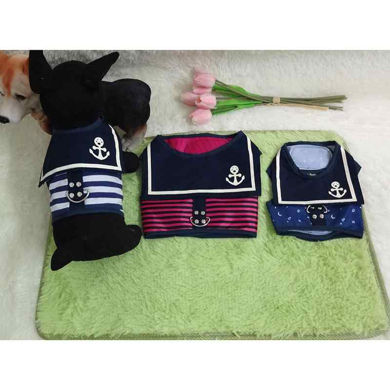 ペット 服 ペットウェア 女の子 犬用 セーラー服 タンク トップス 胴輪 ハーネス リード付き 散歩用 かわいい 薄手 通気性 ネイビー・素材: ポリエステル・製品カテゴリー: ベスト型・スタイル: カジュアル・対象性別: ユニセックス・カラー展開: ブルー、レッド・サイズ展開: XS, S, M・カテゴリ: ペット服
